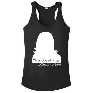 I'm Speaking Kamala Harris Silhouette  Ladies PosiCharge Competitor Racerback Tank