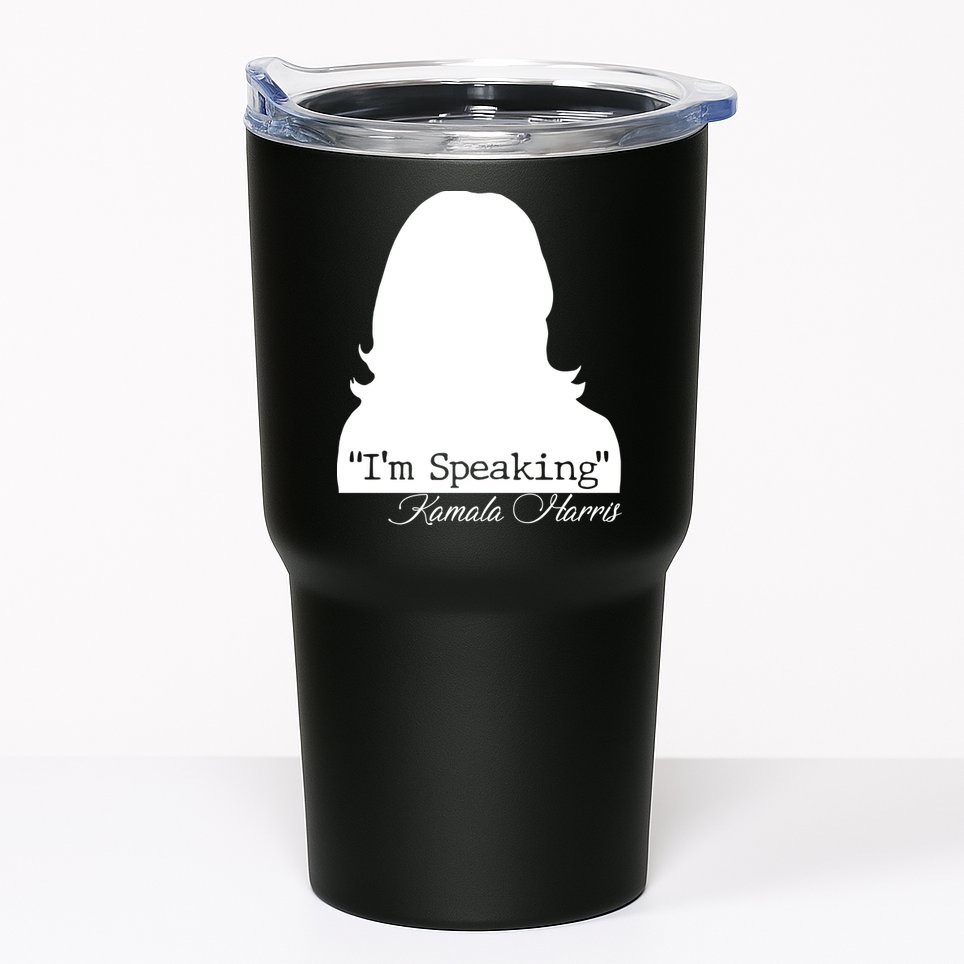 I'm Speaking Kamala Harris Silhouette  Tumbler