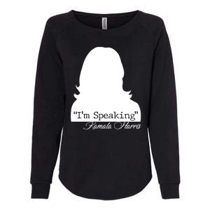 I'm Speaking Kamala Harris Silhouette  Womens California Wash Sweatshirt