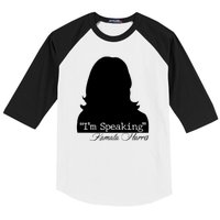 I'm Speaking Kamala Harris Silhouette  Baseball Sleeve Shirt