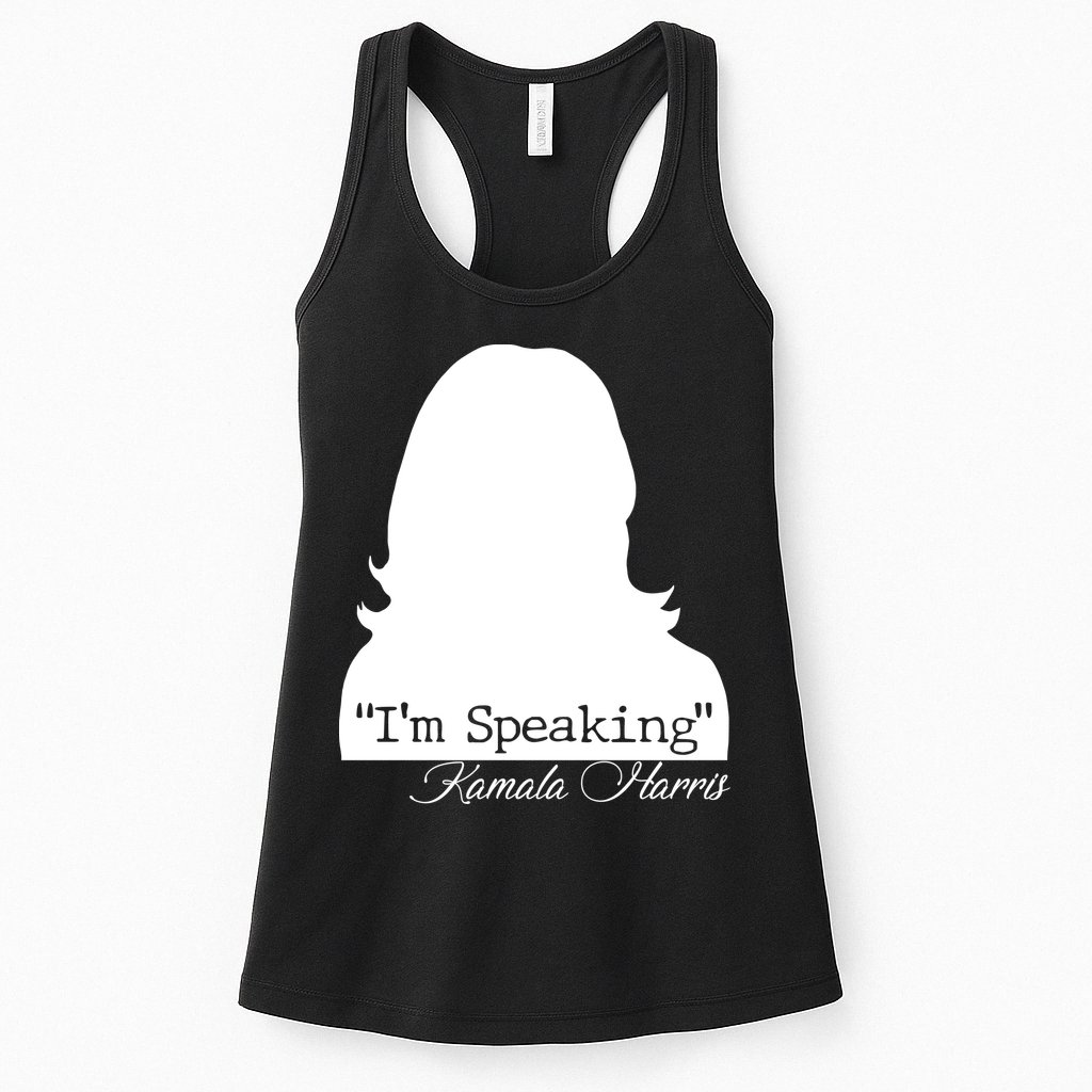 I'm Speaking Kamala Harris Silhouette  Womens Tank Top