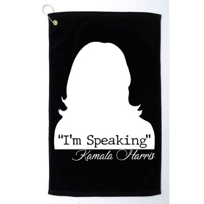 I'm Speaking Kamala Harris Silhouette  Golf Towel
