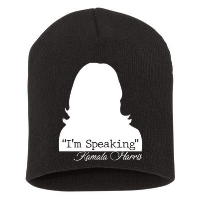 I'm Speaking Kamala Harris Silhouette  Short Acrylic Beanie