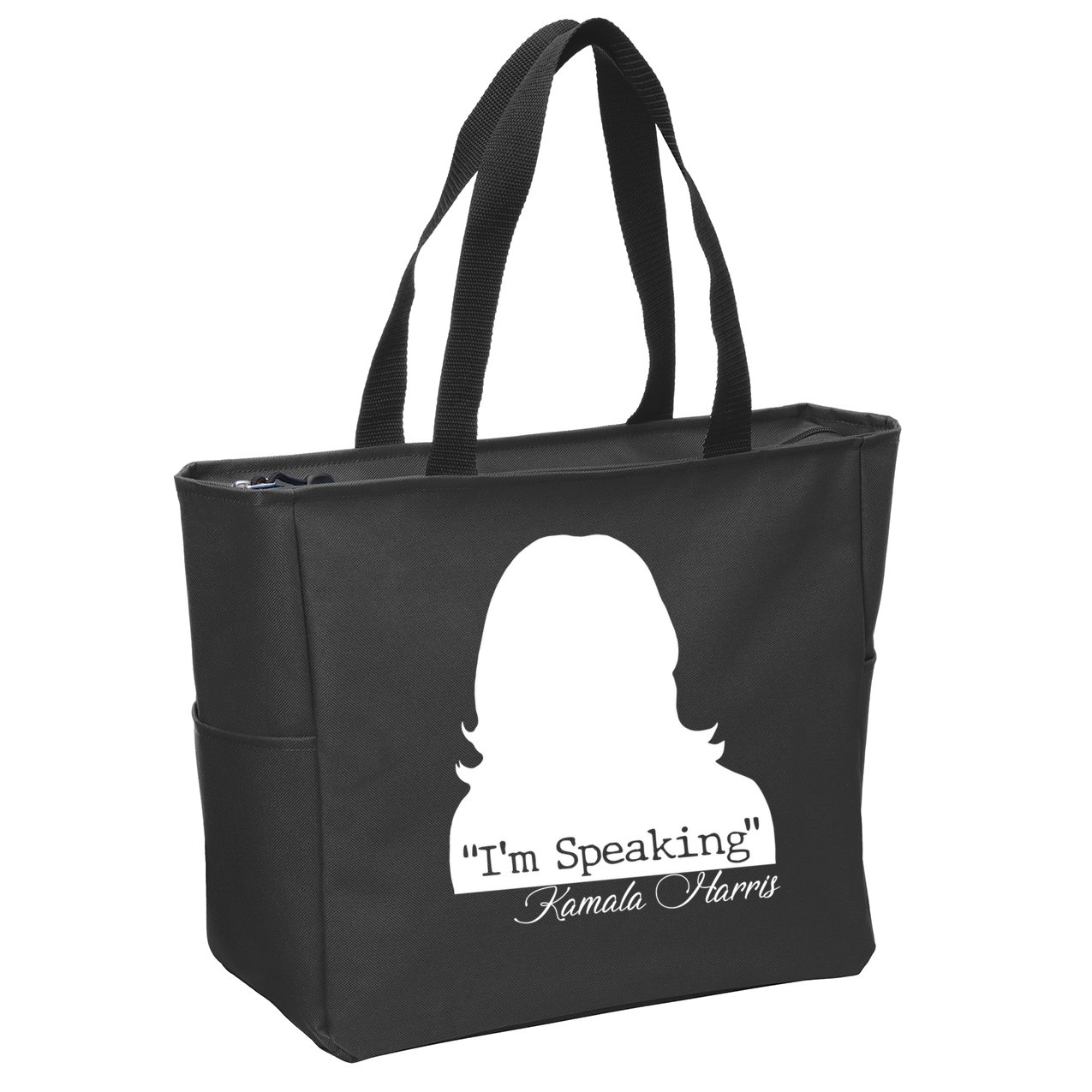 I'm Speaking Kamala Harris Silhouette  Zip Tote Bag