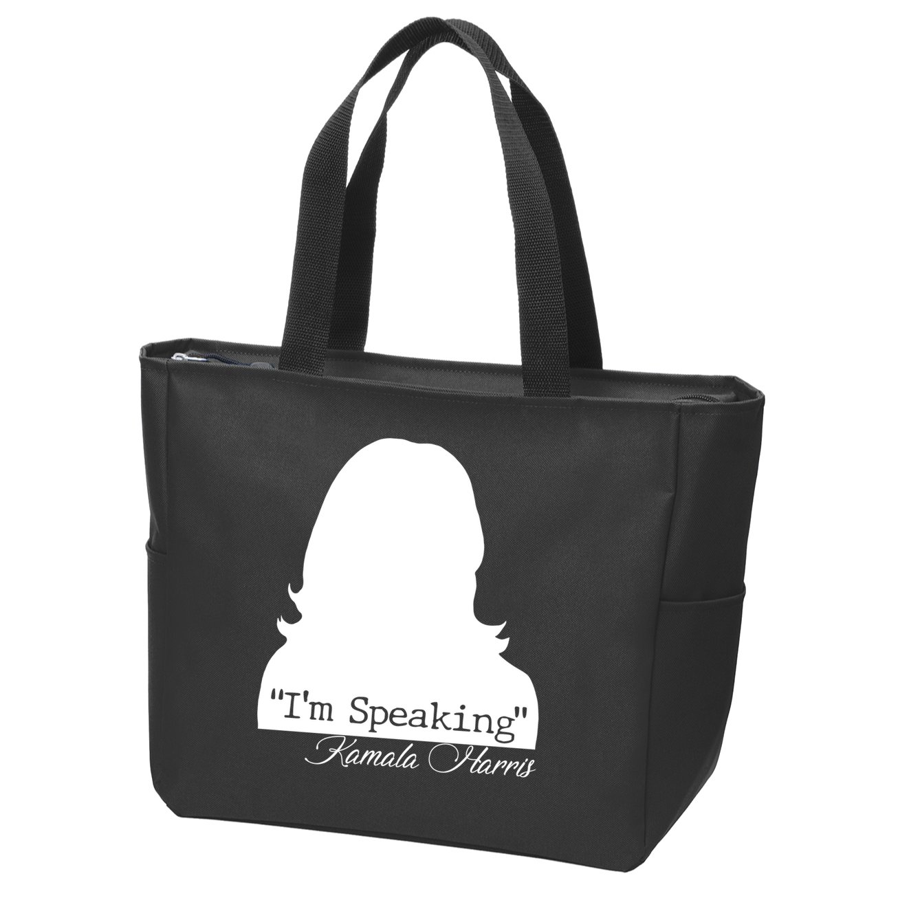 I'm Speaking Kamala Harris Silhouette  Zip Tote Bag