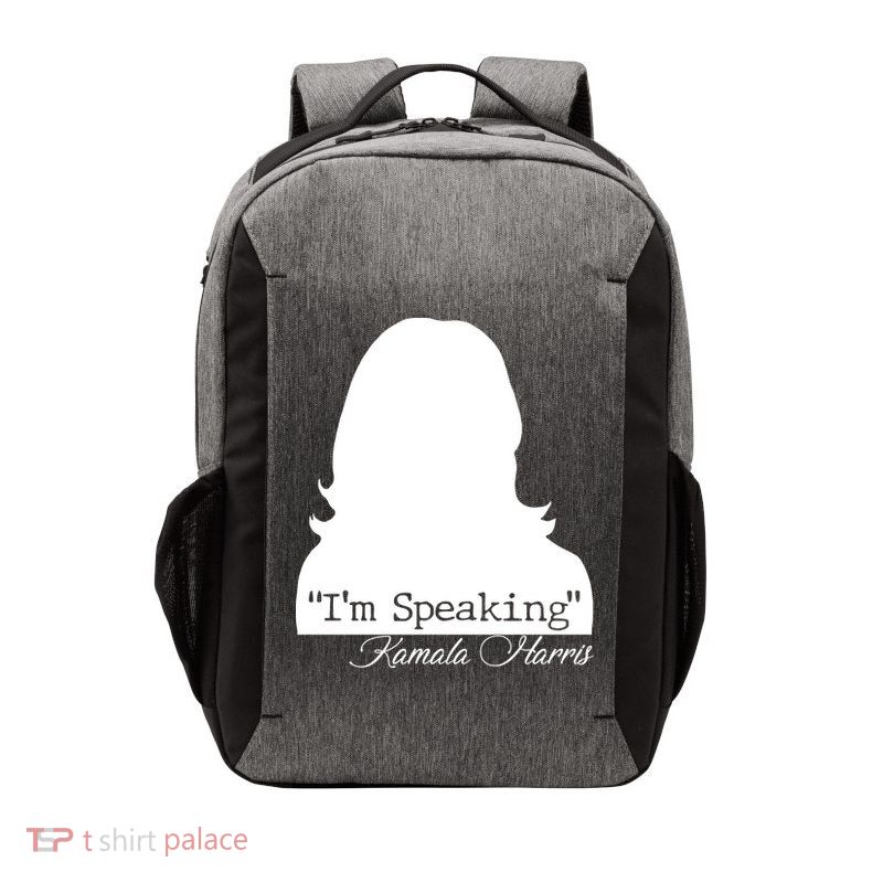 I'm Speaking Kamala Harris Silhouette  Vector Backpack