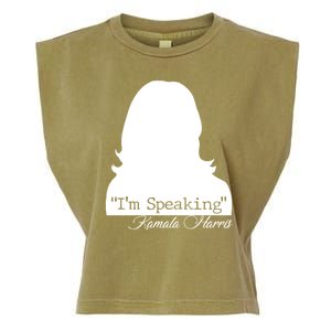 I'm Speaking Kamala Harris Silhouette  Garment-Dyed Women's Muscle Tee