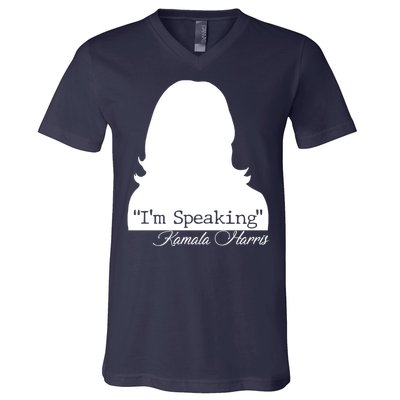 I'm Speaking Kamala Harris Silhouette  V-Neck T-Shirt