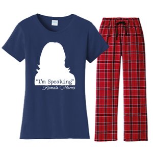 I'm Speaking Kamala Harris Silhouette  Women's Flannel Pajama Set