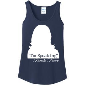 I'm Speaking Kamala Harris Silhouette  Ladies Essential Tank