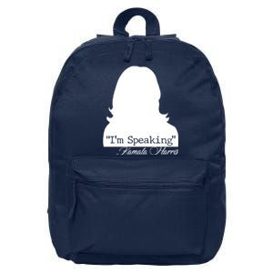 I'm Speaking Kamala Harris Silhouette  16 in Basic Backpack