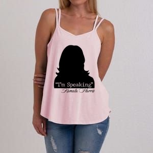 I'm Speaking Kamala Harris Silhouette  Women's Strappy Tank