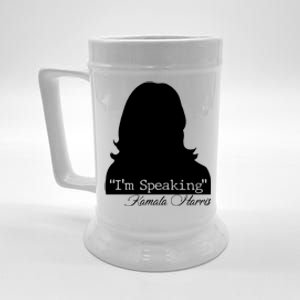 I'm Speaking Kamala Harris Silhouette  Beer Stein