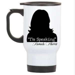 I'm Speaking Kamala Harris Silhouette  Stainless Steel Travel Mug