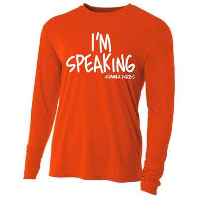 I'm Speaking Kamala Harris Vice President Debate Quote Cooling Performance Long Sleeve Crew