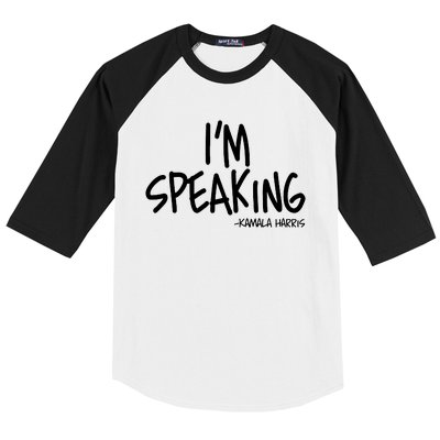 I'm Speaking Kamala Harris Vice President Debate Quote Baseball Sleeve Shirt