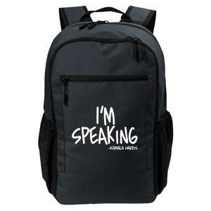 I'm Speaking Kamala Harris Vice President Debate Quote Daily Commute Backpack