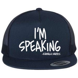 I'm Speaking Kamala Harris Vice President Debate Quote Flat Bill Trucker Hat