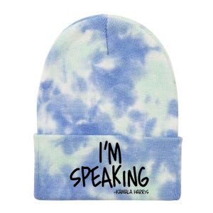 I'm Speaking Kamala Harris Vice President Debate Quote Tie Dye 12in Knit Beanie