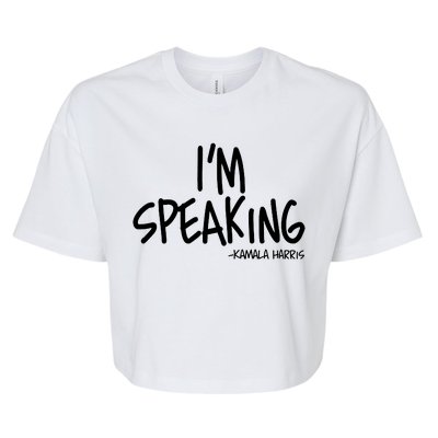 I'm Speaking Kamala Harris Vice President Debate Quote Bella+Canvas Jersey Crop Tee