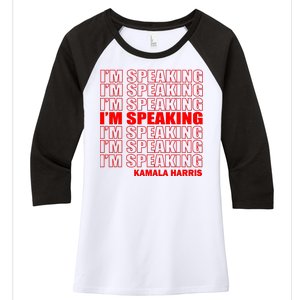 I'm Speaking Madam Vice President Women's Tri-Blend 3/4-Sleeve Raglan Shirt