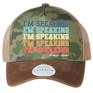 I'm Speaking pattern Kamala Harris Madam Vice President Legacy Tie Dye Trucker Hat