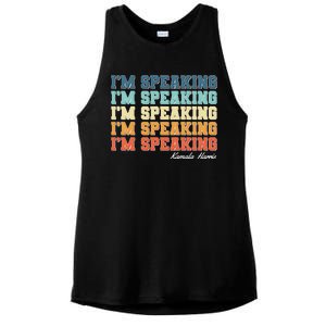 I'm Speaking pattern Kamala Harris Madam Vice President Ladies PosiCharge Tri-Blend Wicking Tank