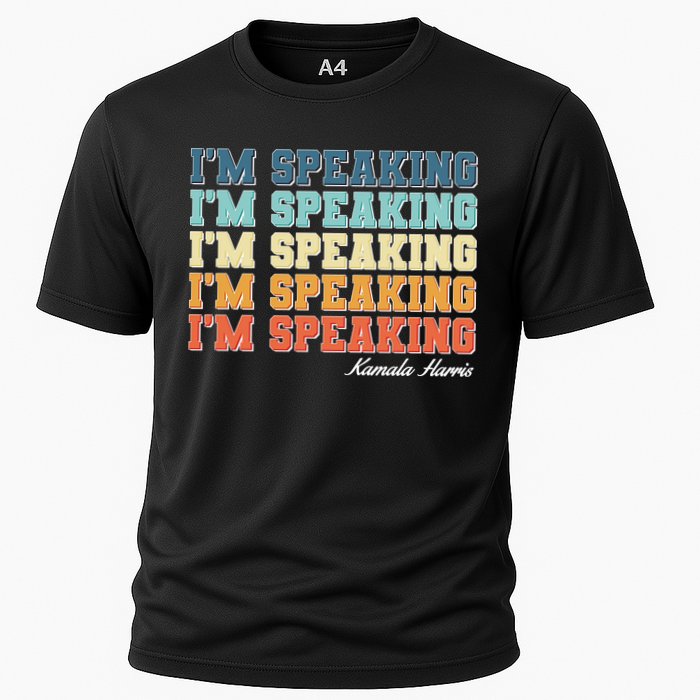 I'm Speaking pattern Kamala Harris Madam Vice President Cooling Performance Crew T-Shirt