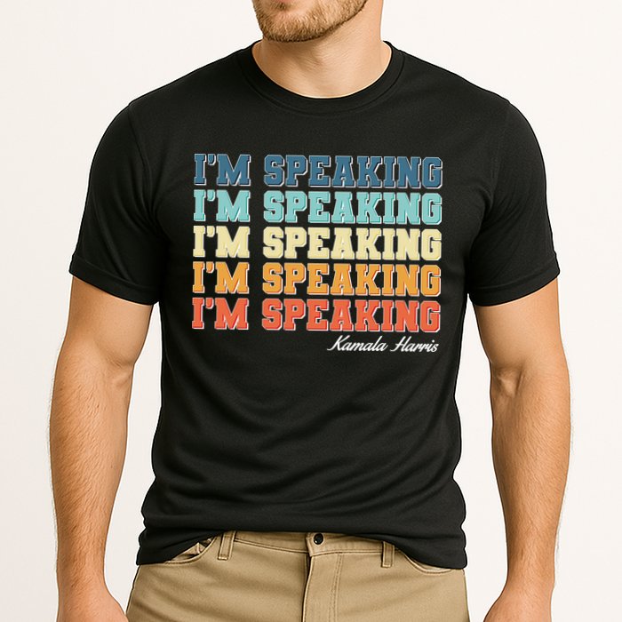 I'm Speaking pattern Kamala Harris Madam Vice President Cooling Performance Crew T-Shirt