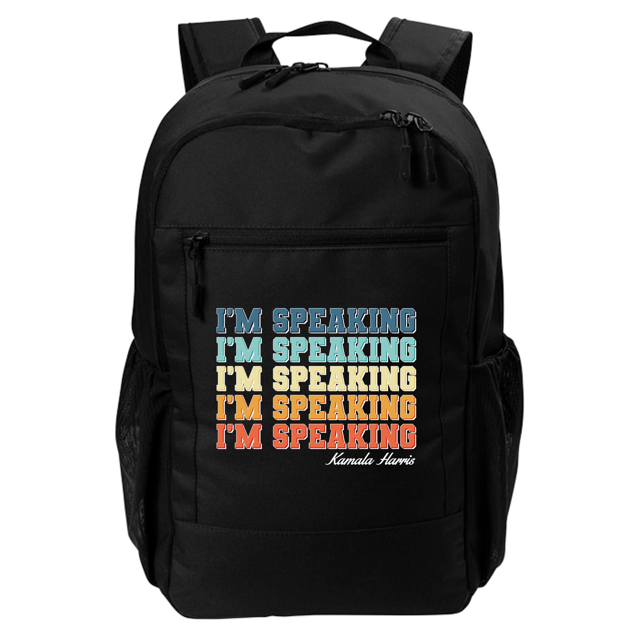 I'm Speaking pattern Kamala Harris Madam Vice President Backpack