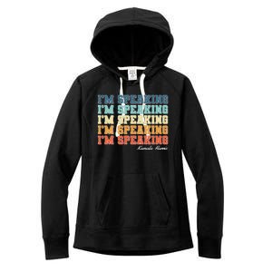 I'm Speaking pattern Kamala Harris Madam Vice President Women's Fleece Hoodie