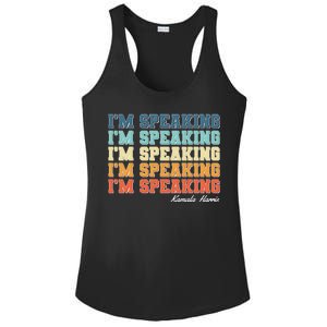 I'm Speaking pattern Kamala Harris Madam Vice President Ladies PosiCharge Competitor Racerback Tank