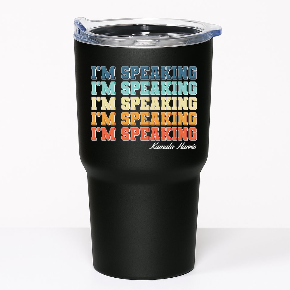 I'm Speaking pattern Kamala Harris Madam Vice President Tumbler