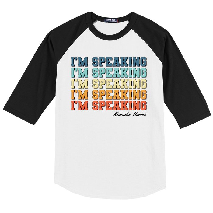 I'm Speaking pattern Kamala Harris Madam Vice President Baseball Sleeve Shirt