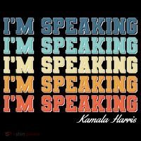 I'm Speaking pattern Kamala Harris Madam Vice President Baby Bodysuit