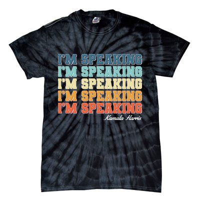 I'm Speaking pattern Kamala Harris Madam Vice President Tie-Dye T-Shirt