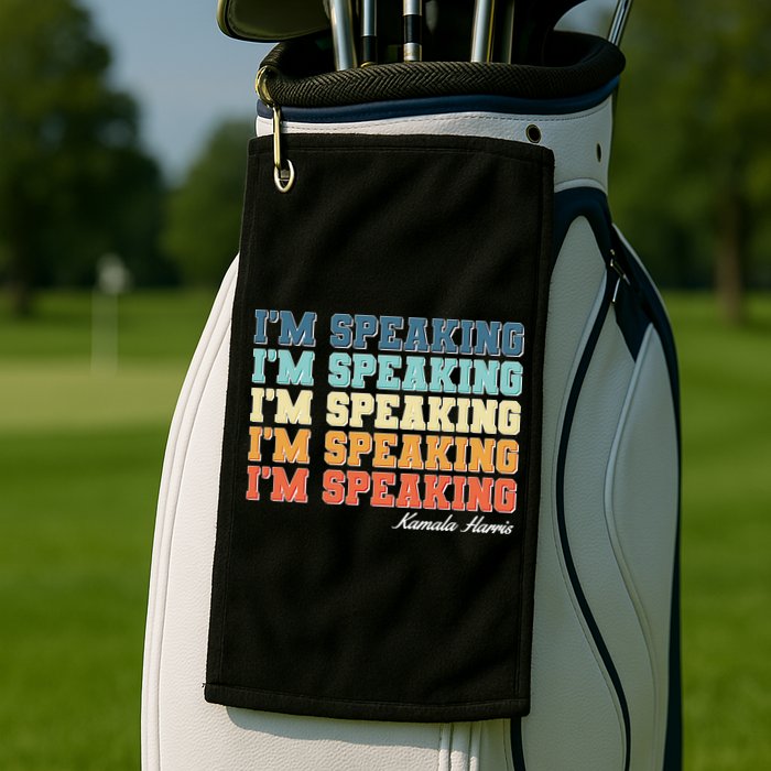 I'm Speaking pattern Kamala Harris Madam Vice President Golf Towel