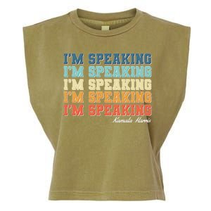 I'm Speaking pattern Kamala Harris Madam Vice President Garment-Dyed Women's Muscle Tee