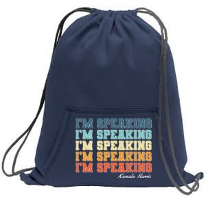 I'm Speaking pattern Kamala Harris Madam Vice President Sweatshirt Cinch Pack Bag