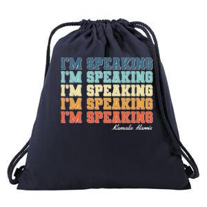 I'm Speaking pattern Kamala Harris Madam Vice President Drawstring Bag