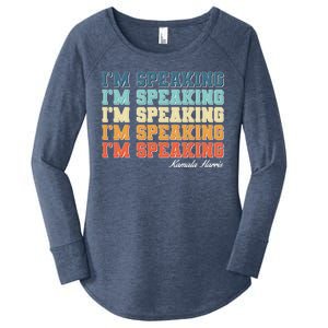 I'm Speaking pattern Kamala Harris Madam Vice President Women's Perfect Tri Tunic Long Sleeve Shirt