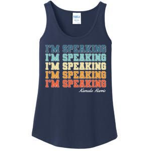 I'm Speaking pattern Kamala Harris Madam Vice President Ladies Essential Tank