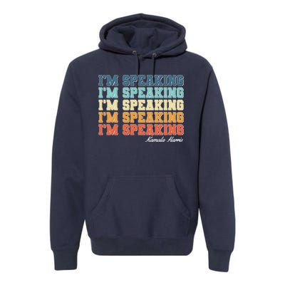 I'm Speaking pattern Kamala Harris Madam Vice President Premium Hoodie