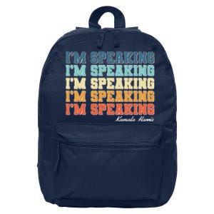 I'm Speaking pattern Kamala Harris Madam Vice President 16 in Basic Backpack