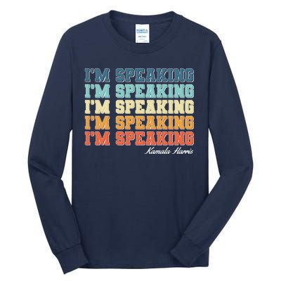 I'm Speaking pattern Kamala Harris Madam Vice President Tall Long Sleeve T-Shirt