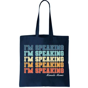 I'm Speaking pattern Kamala Harris Madam Vice President Tote Bag