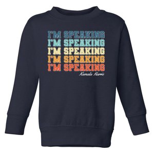 I'm Speaking pattern Kamala Harris Madam Vice President Toddler Sweatshirt