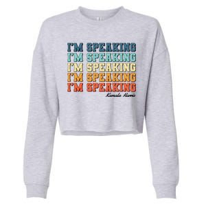 I'm Speaking pattern Kamala Harris Madam Vice President Cropped Pullover Crew