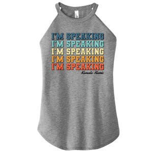 I'm Speaking pattern Kamala Harris Madam Vice President Women's Perfect Tri Rocker Tank