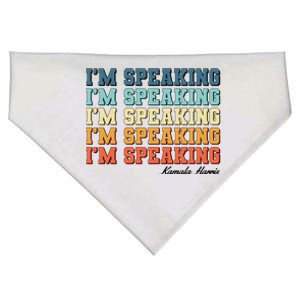 I'm Speaking pattern Kamala Harris Madam Vice President USA-Made Doggie Bandana